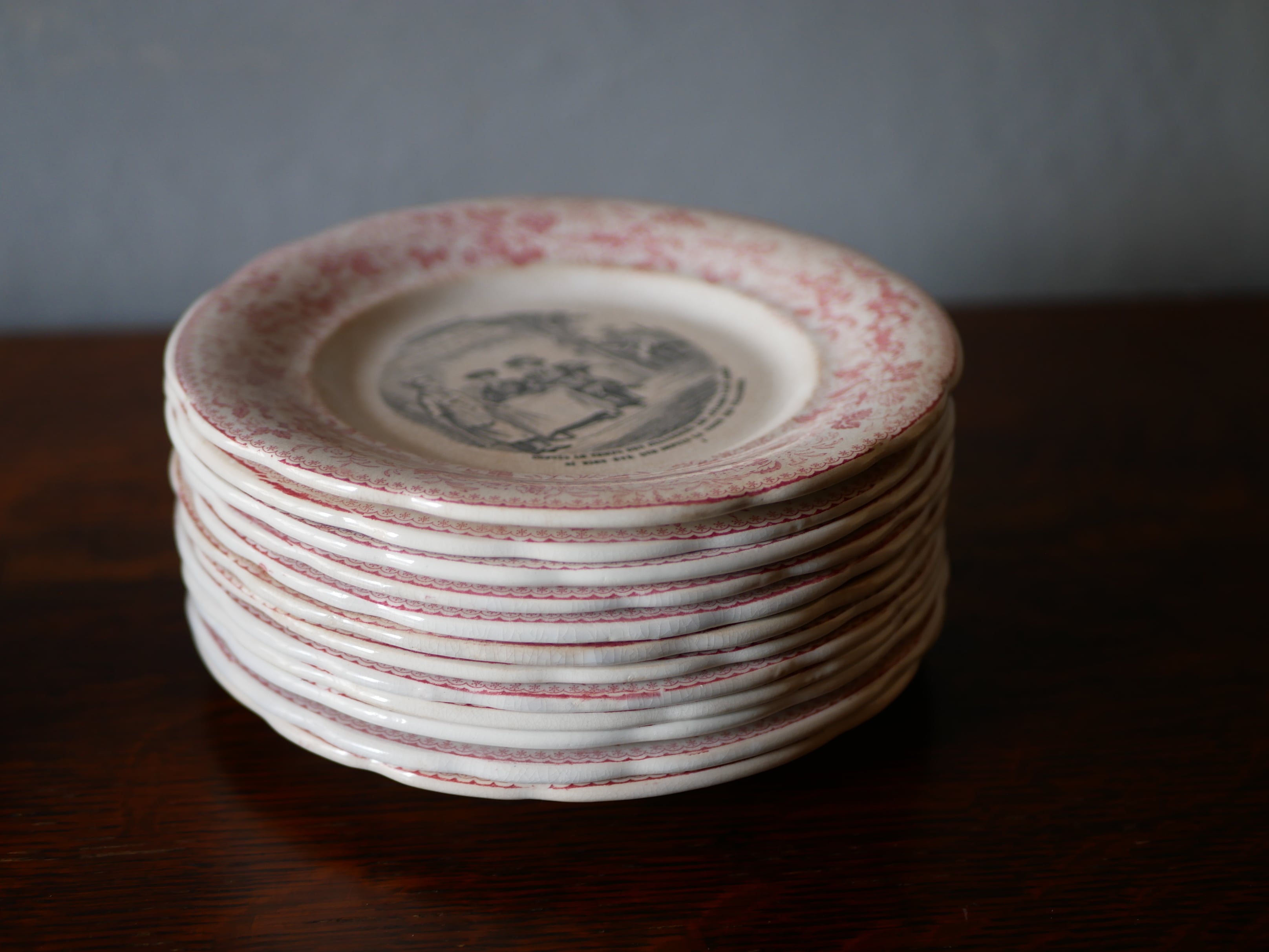 5. Creil et montereau グリザイユプレート クレイユモントロー