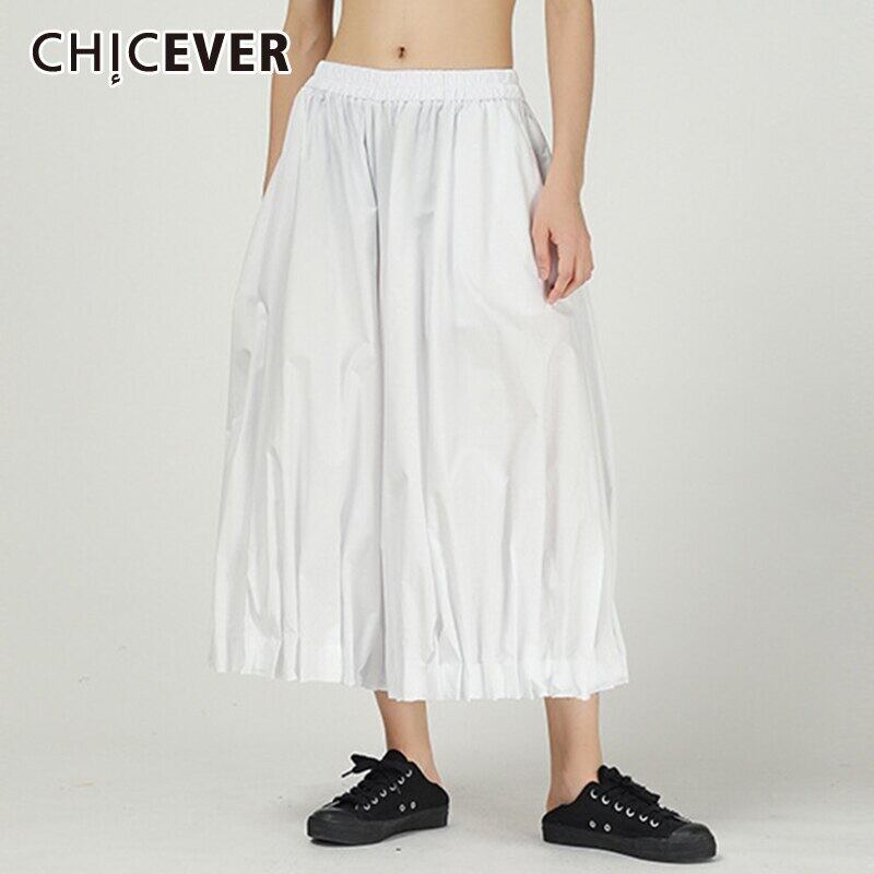 CHICEVERパンツレディースミディエラスティックウエストオーバーサイズルーズワイドレッグパンツ2020年春服 伸縮 スプリング 春物 ワイドパンツ 6base575497003162