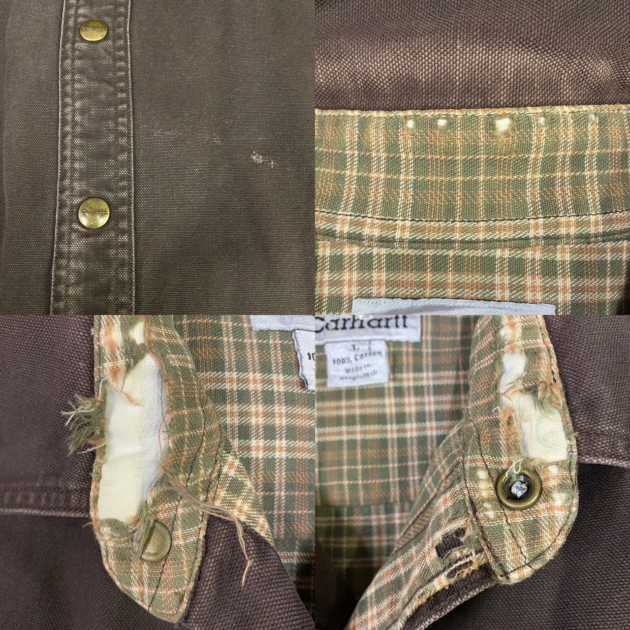 訳あり特価 Carhartt カーハート ダック地 チェックライナー ワーク 
