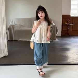 夏透かし編みレースベストORジンズ