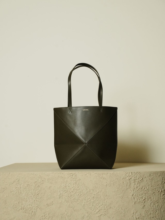 LOEWE ロエベ ダークカーキグリーン ミディアム パズルフォルド トート