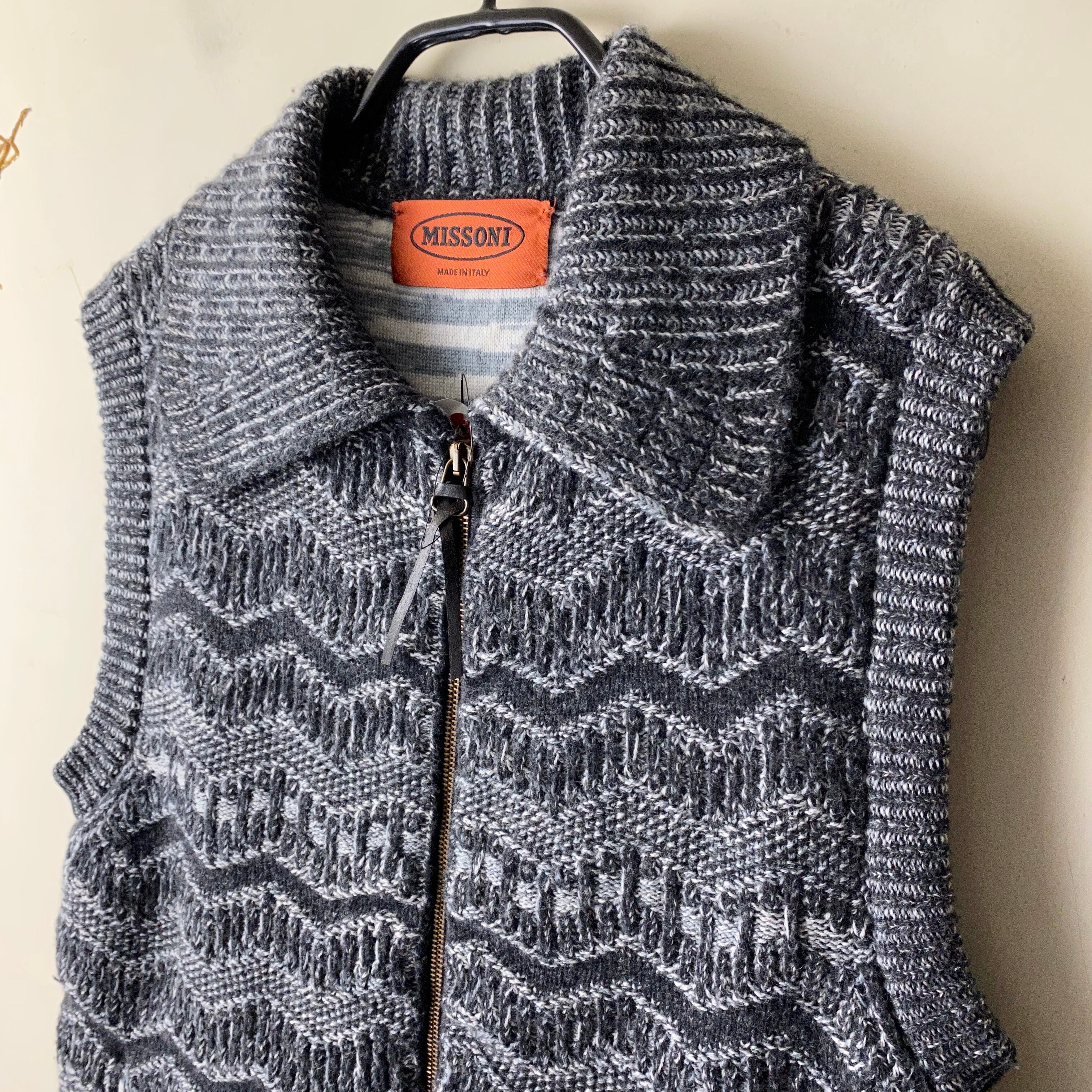 MISSONI zip-up knit vest | NOIR ONLINE