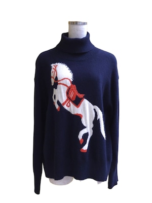 white horseニットnavy