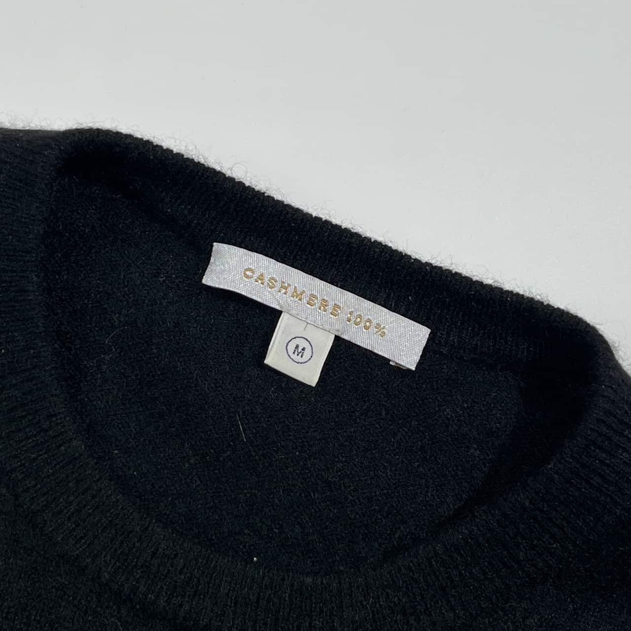 カシミヤ100% UNIQLO ユニクロ ニット セーター M/ブラック メンズ