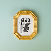 < あきやまりか > 版画作品 - すずらんととり