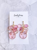 春を感じて　桜色のつぶつぶサークルピアス イヤリング