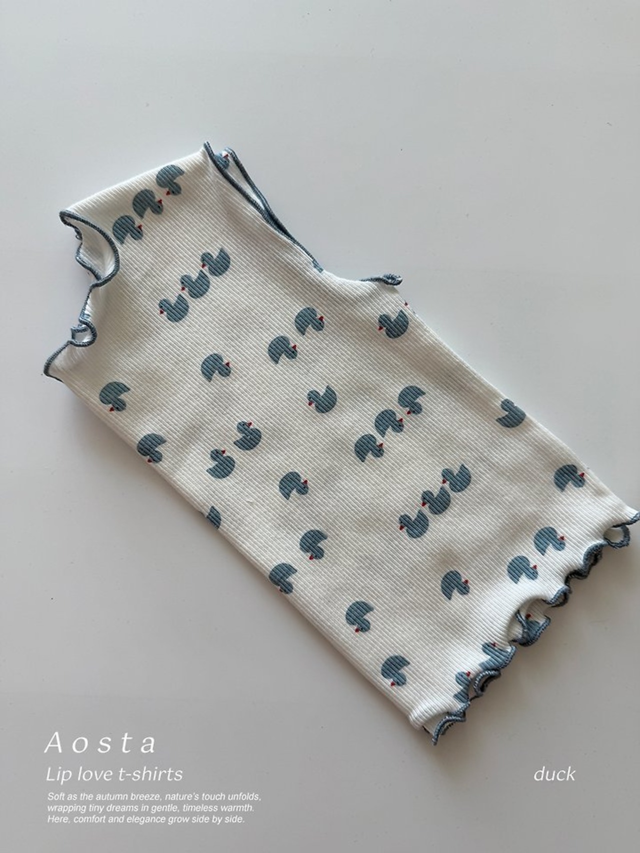 [Aosta] Ribbed Love Sleeveless / [아오스타] 골지러브나시