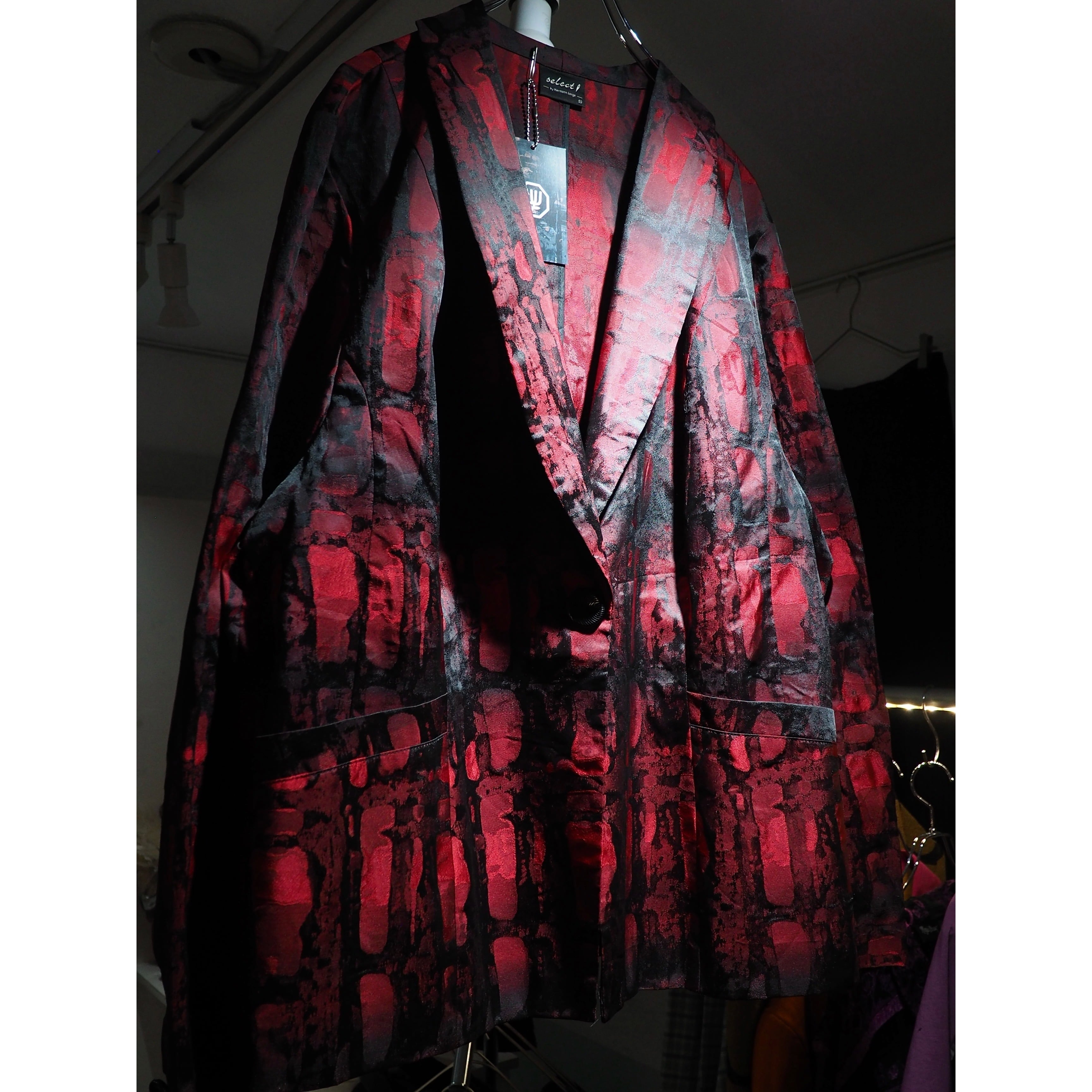 Scale reptiles gross Embossed vintage loose Tailored jacket