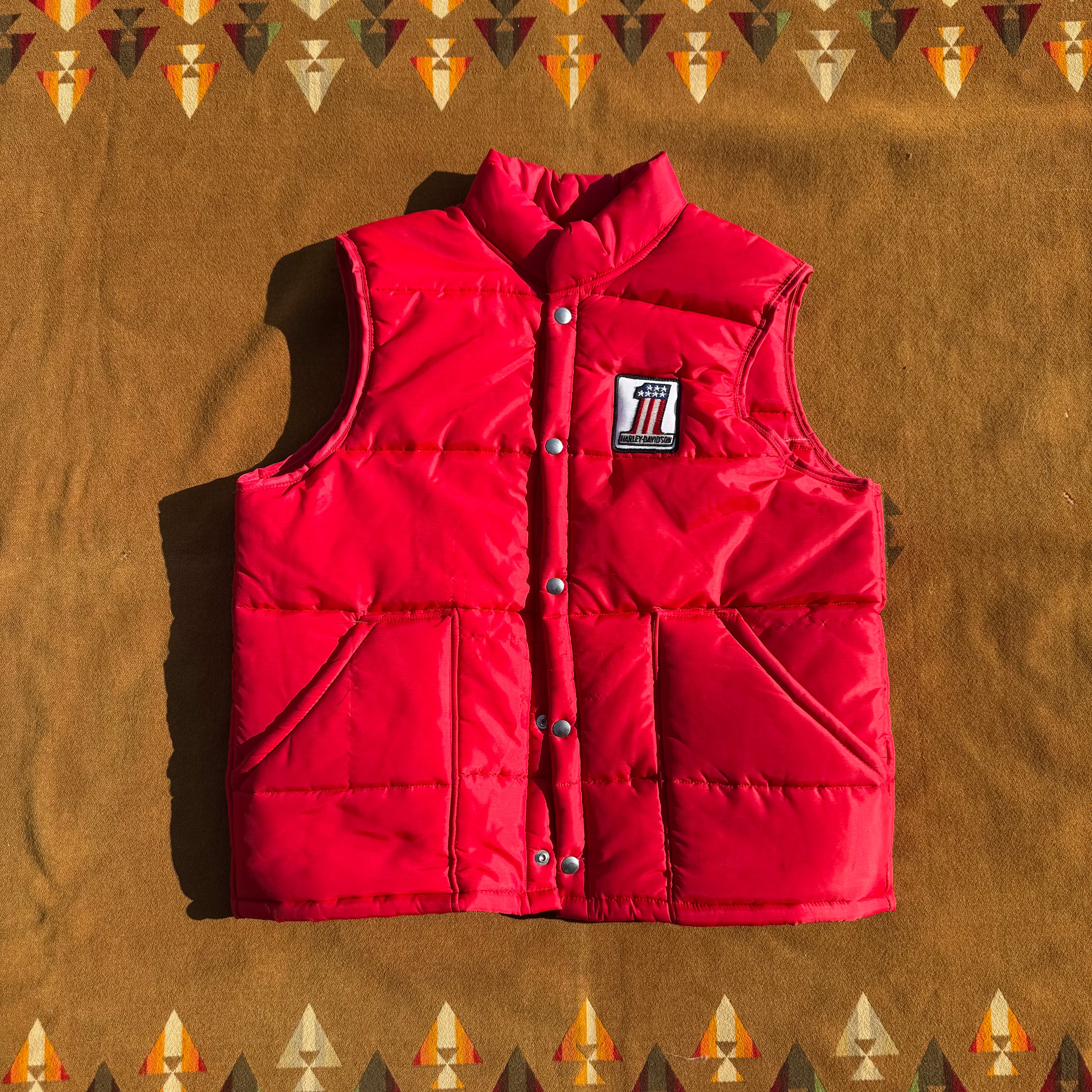 1970’s Vintage “Harley-Dsavidson” Puffer Racing Vest