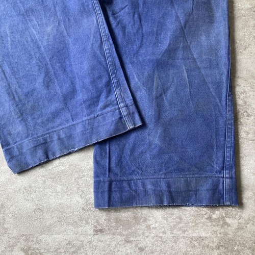 60s- Super Costaud フレンチワーク パンツ コットン ブルー 詳細写真17
