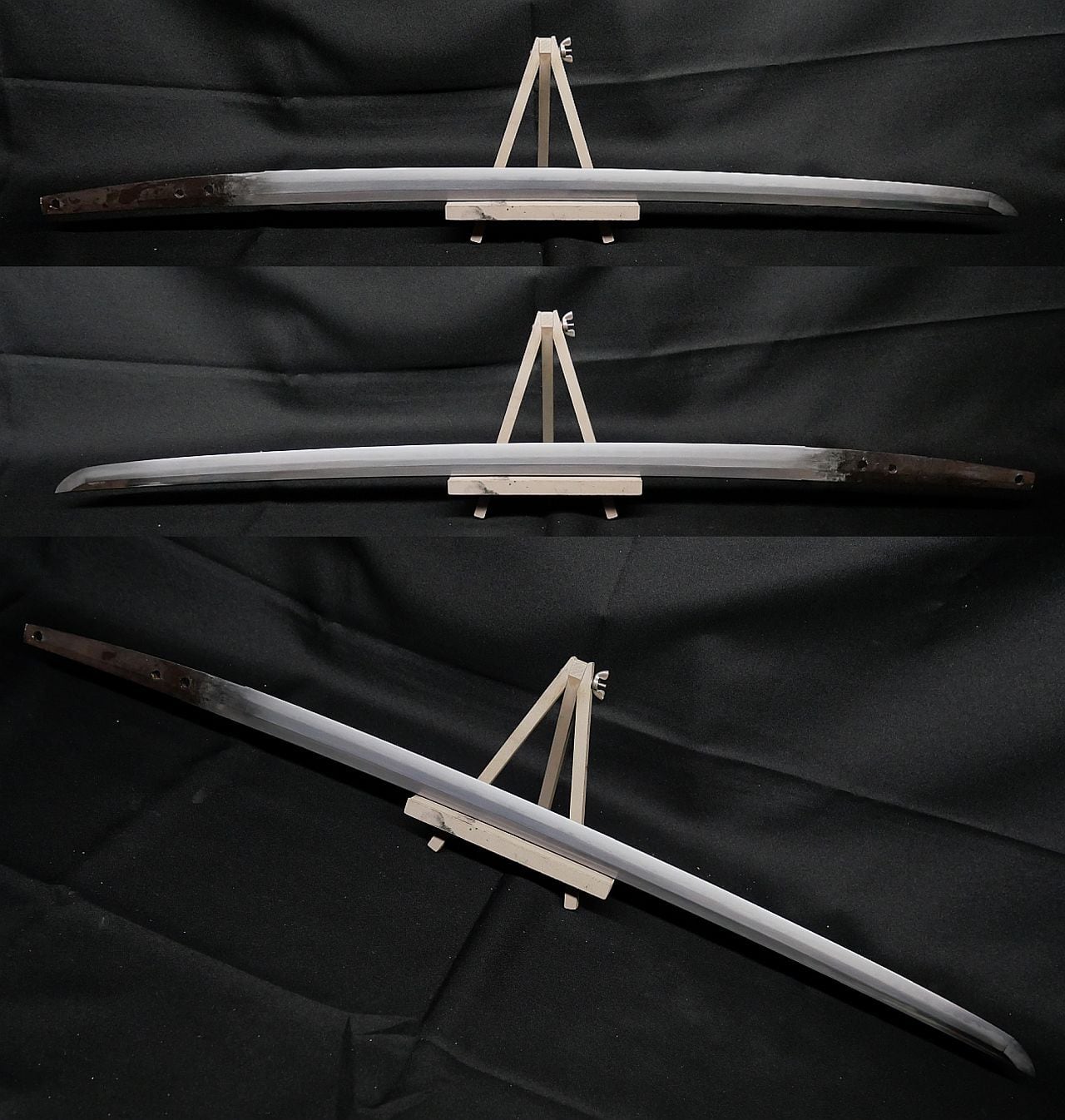 新刀】銃砲刀剣研究会鑑定 藤原高田極め 刀身重量600g 60cm 元幅約2.8
