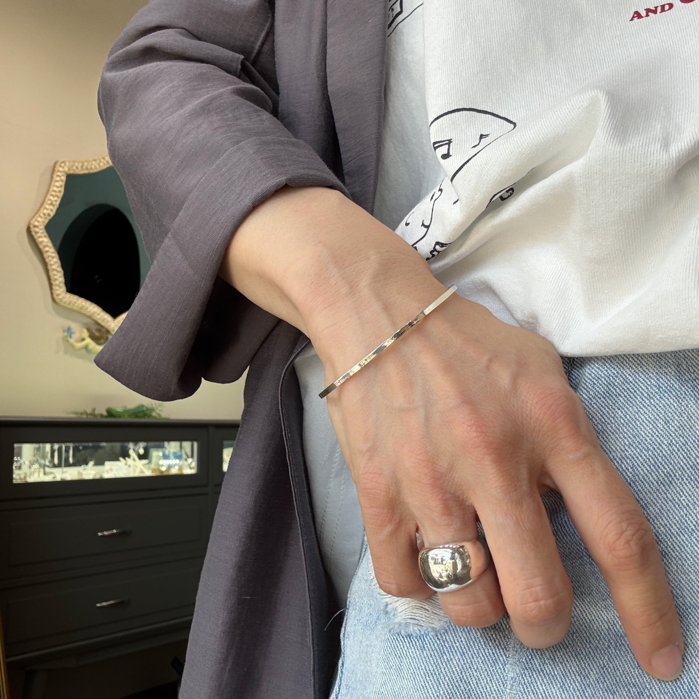 細 バングル 四角 | 【公式通販】鎌倉のシルバージュエリー専門