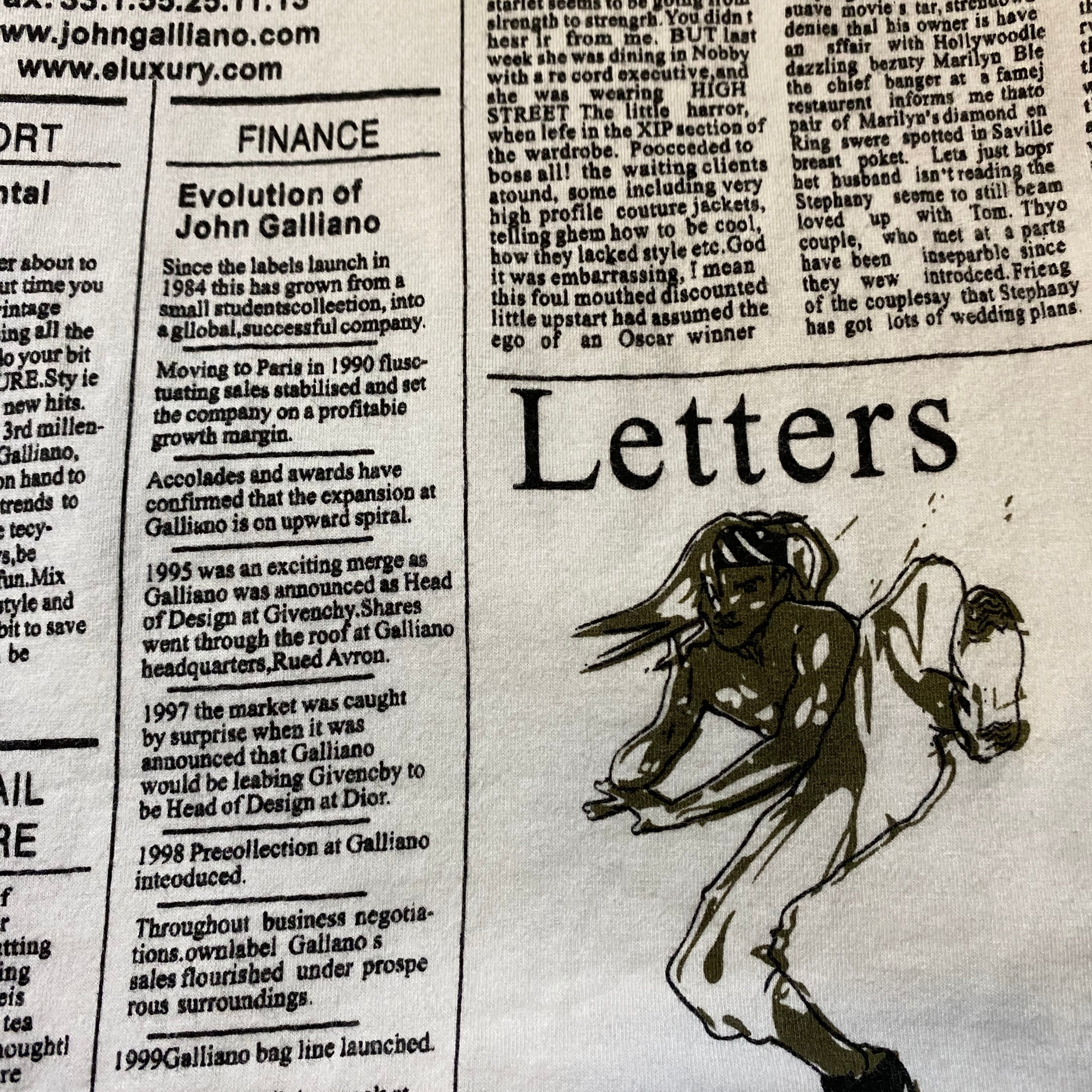 JOHN GALLIANO newspaper pattern parka | NOIR ONLINE