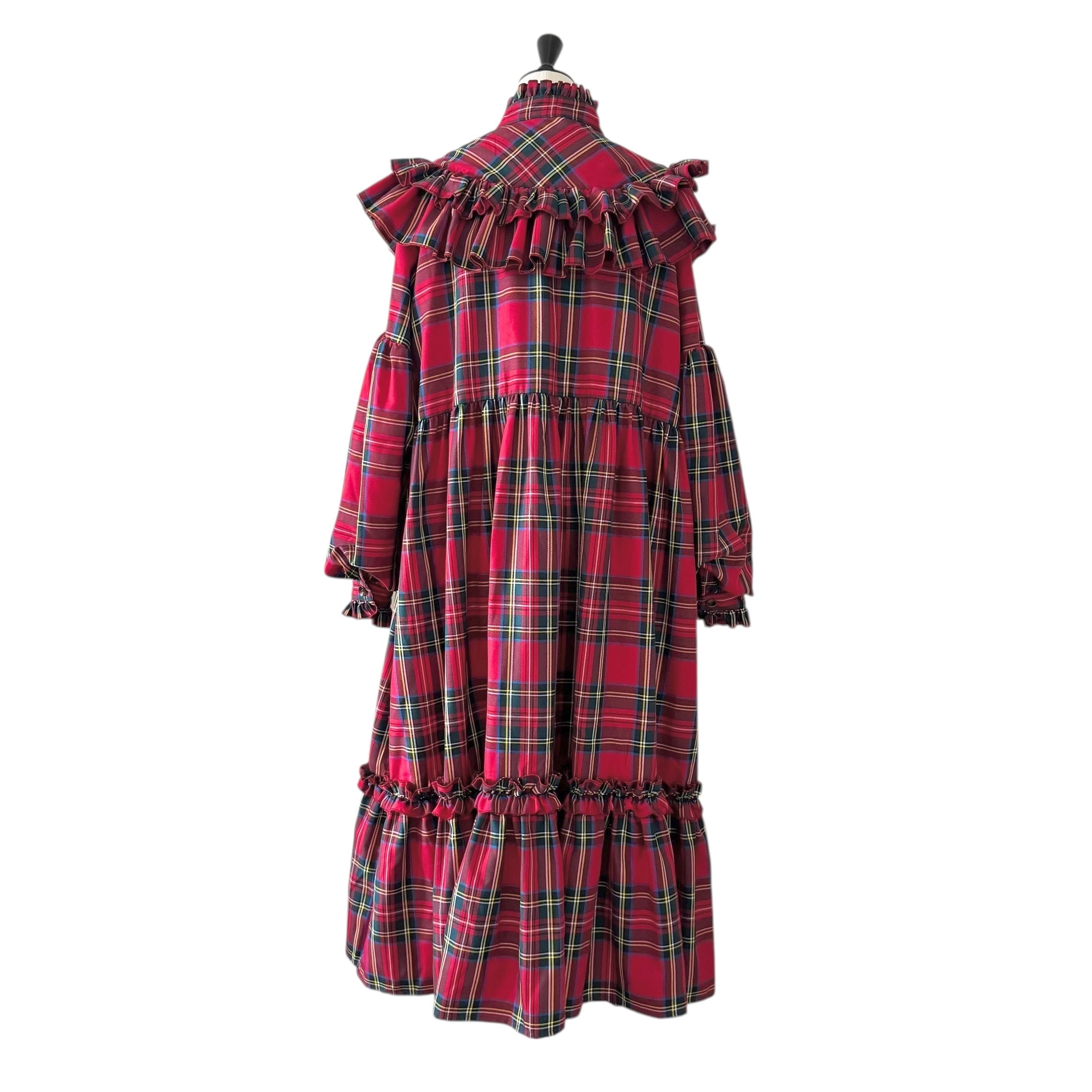 ヨークフリルワンピース RED