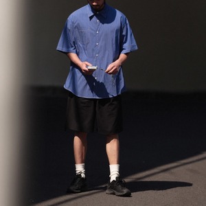 カジュアルストライプルーズ半袖シャツ　0699