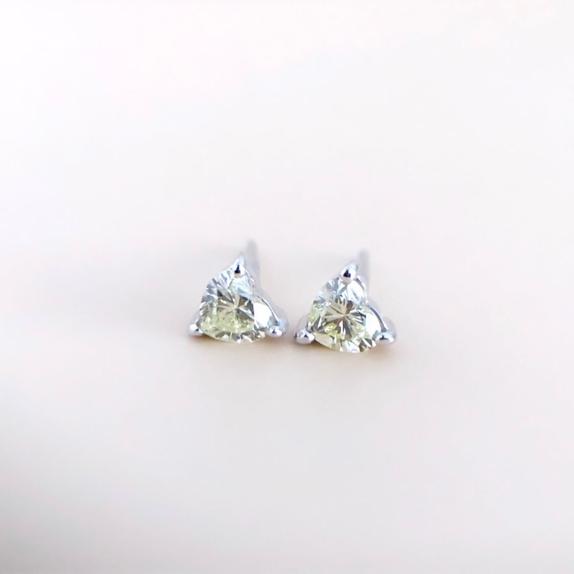 ピアス ハートシェイプ k18 ダイヤモンド計1.584ct  大粒ダイヤ