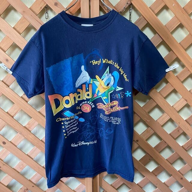 ディズニーワールド Tシャツ ネイビー ドナルド かわいい Usa ミッキー Lucky Base 古着屋 ディズニーワールド Tシャツ ネイビー ドナルド かわいい Usa ミッキー Lucky Base 古着屋