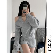 クロスネック スウェット プルオーバー/6color