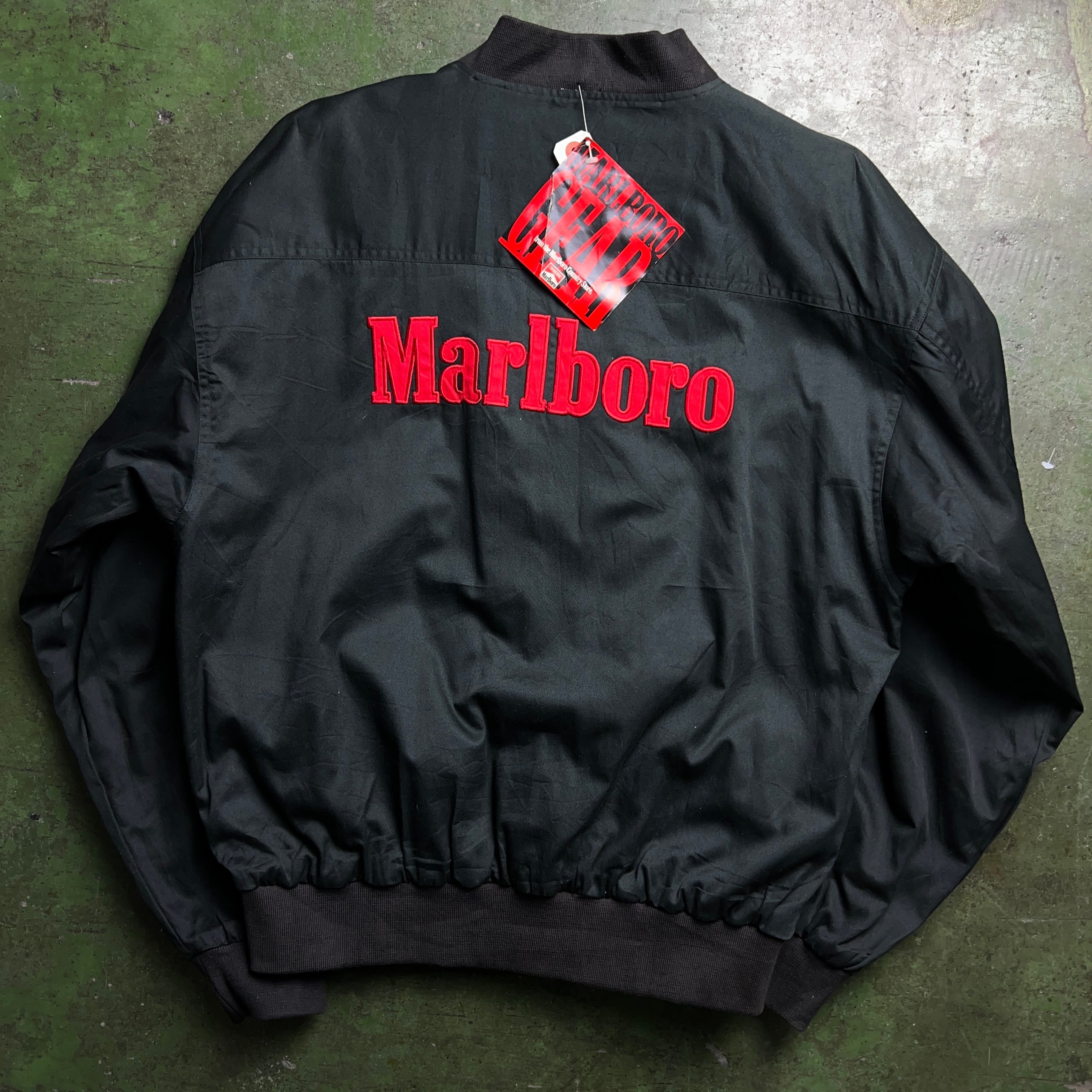 90's Marlboro Reversible Blouson DEAD STOCK SIZE L 90年代 マルボロ リバーシブルジャケット  デッドストック 刺繍 タバコ【1000A992】【送料無料】