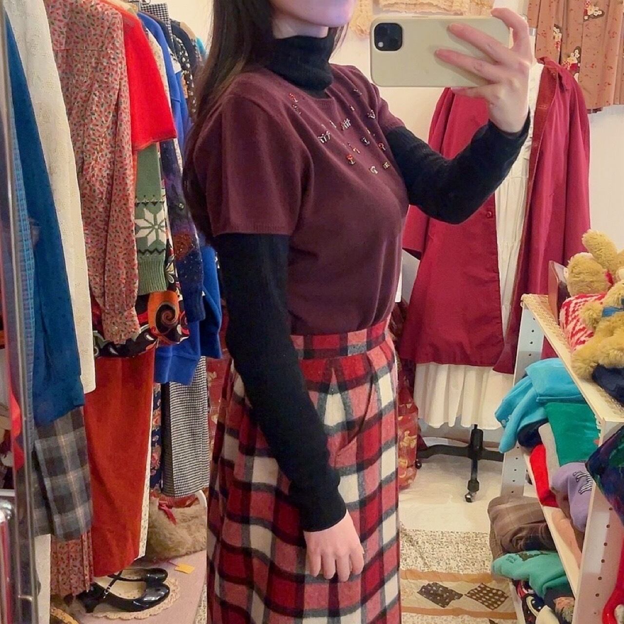 mini flower beads knit