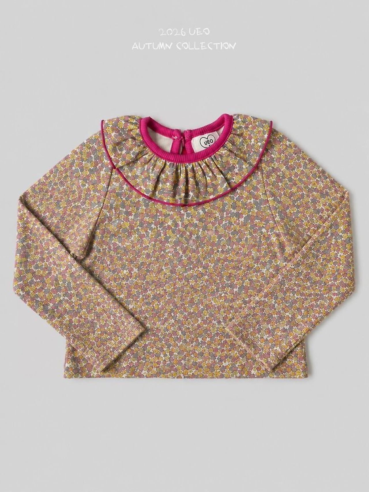 韓国子供服 / ÜEO / ピッピフリルTシャツ / 秋服 *S~JS*