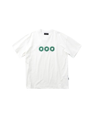 [999HUMANITY] EVERYDAY LOGO HALF TEE (OFF WHITE) 正規品  韓国 ブランド 韓国ファッション 韓国代行 999 ヒューマニティ HUMANITY 日本 店舗