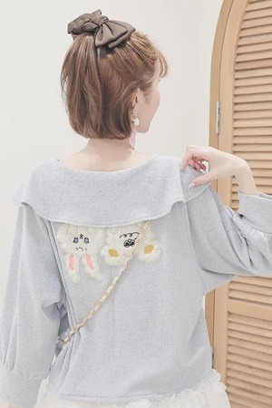 【Mekooo×HiHeyHooo!!!】ハートポケット透かし編みニットソーCD かわいさ爆発のカーディガン