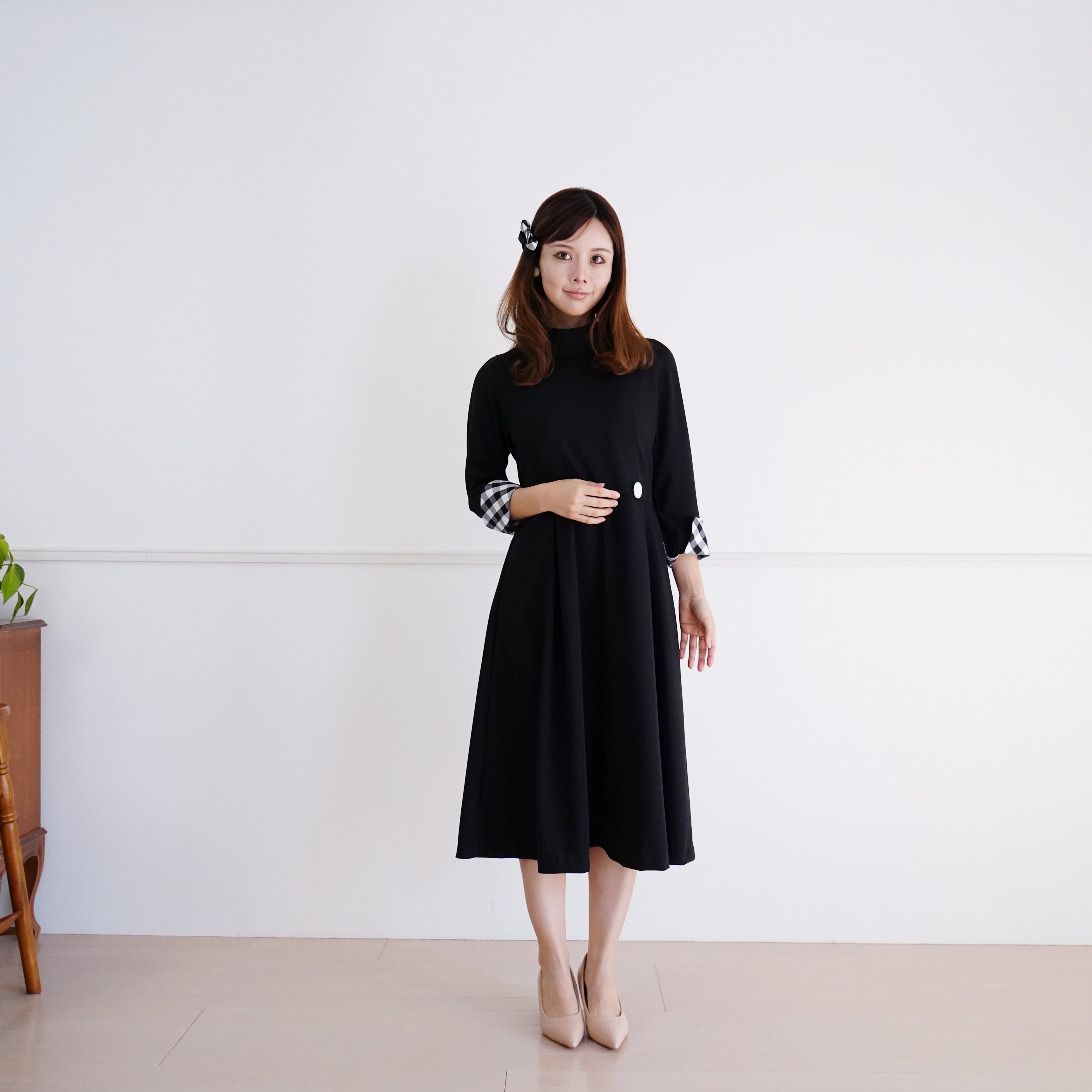 ルネ♡ロールカラー　ワンピース オーダーは2/1まで】Roll Collar Dress ロールカラーワンピース