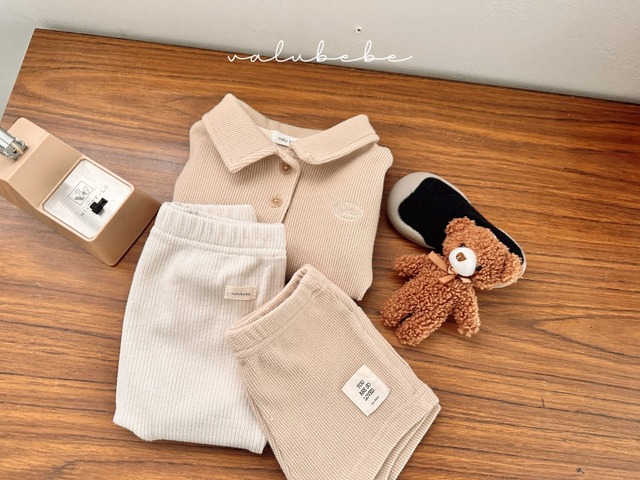 [即納S]≪valubebe≫waffle ultra pants oatmeal (kids)53