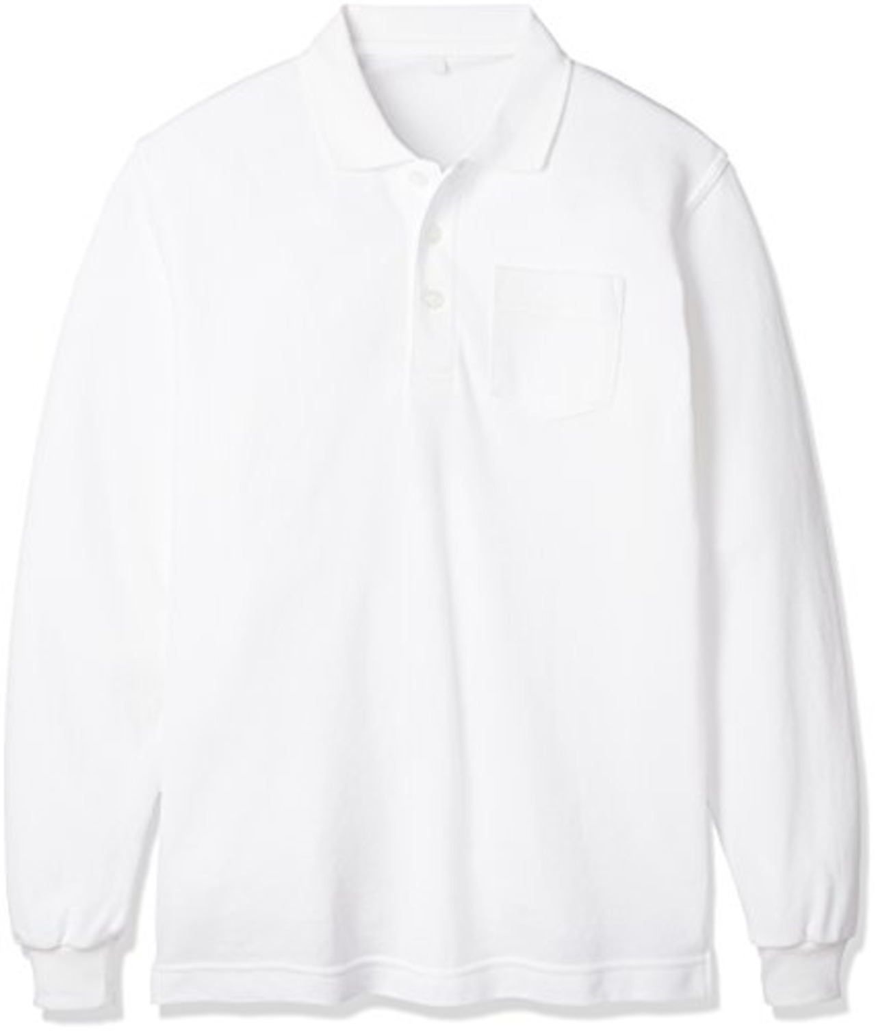 [キャッチ] 小学生 男子 長袖 ポロシャツ スクール シャツ 制服 通学 中学 高校 吸汗速乾 男児 男の子用 100 110 120 130 140 150 160 170 LB444451 白