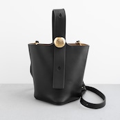 ロエベ ペブル バケットバッグ ミニ ブラック レザー