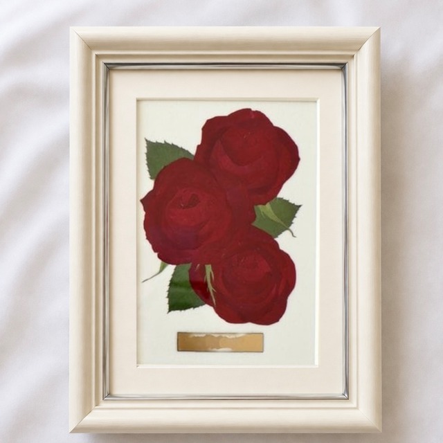 【ロゴフラワー】押し花デザイン｜横長L（530×440mm）