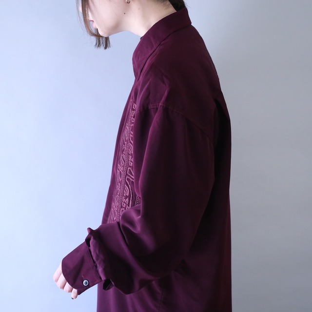 "刺繍" geometry art design fry-front minimal mode shirt