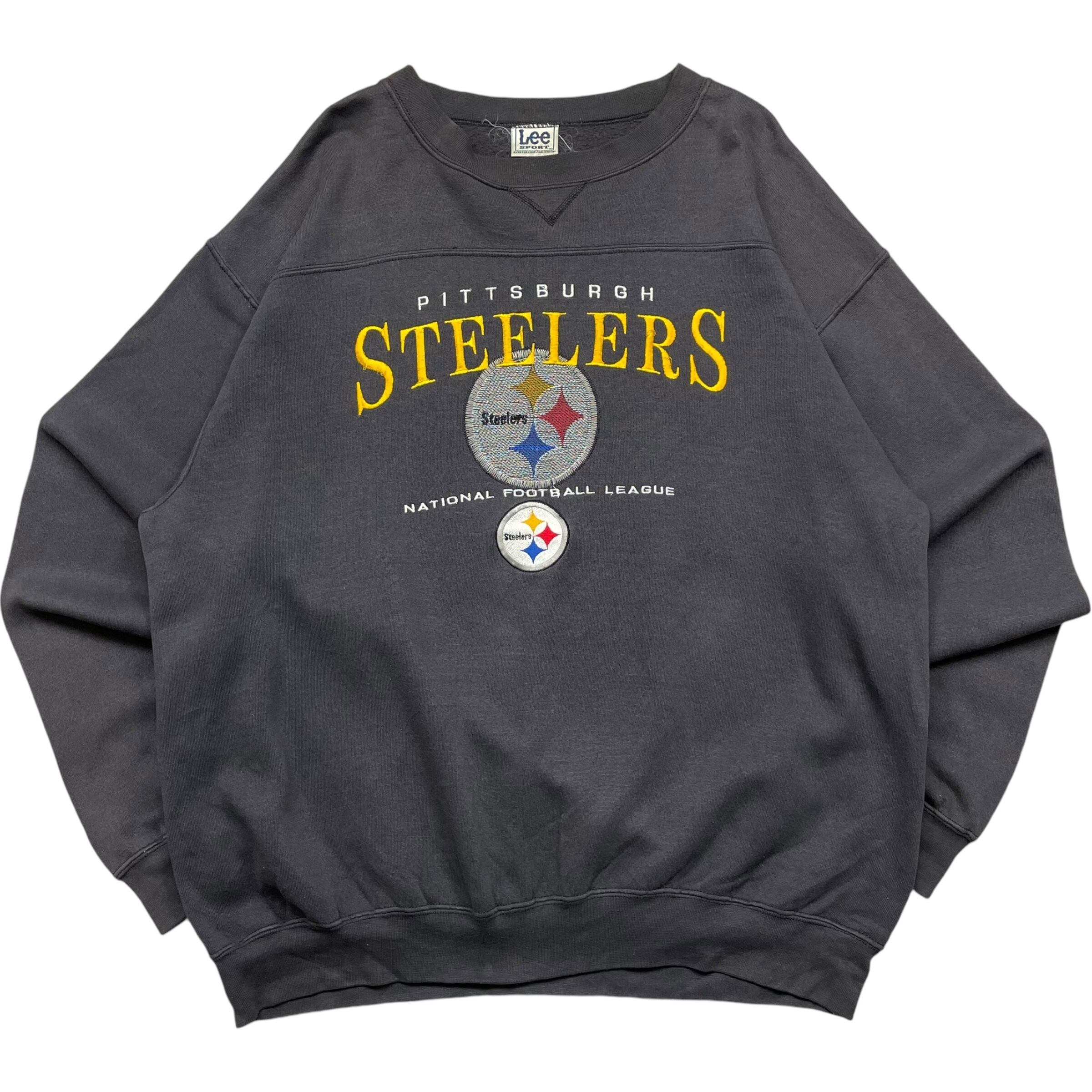 《XXL》Lee リー 刺繍 ピッツバーグ・スティーラーズ NFL 野球 ブラック 90年代 vintage no.4763