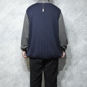 dark navy cotton knit vest