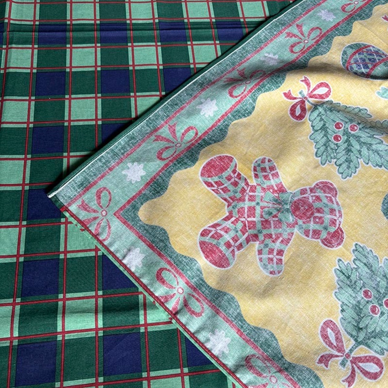 テーブルクロス　マルチクロス　クリスマスベア　La Compagnie des Etoffes 12clds27