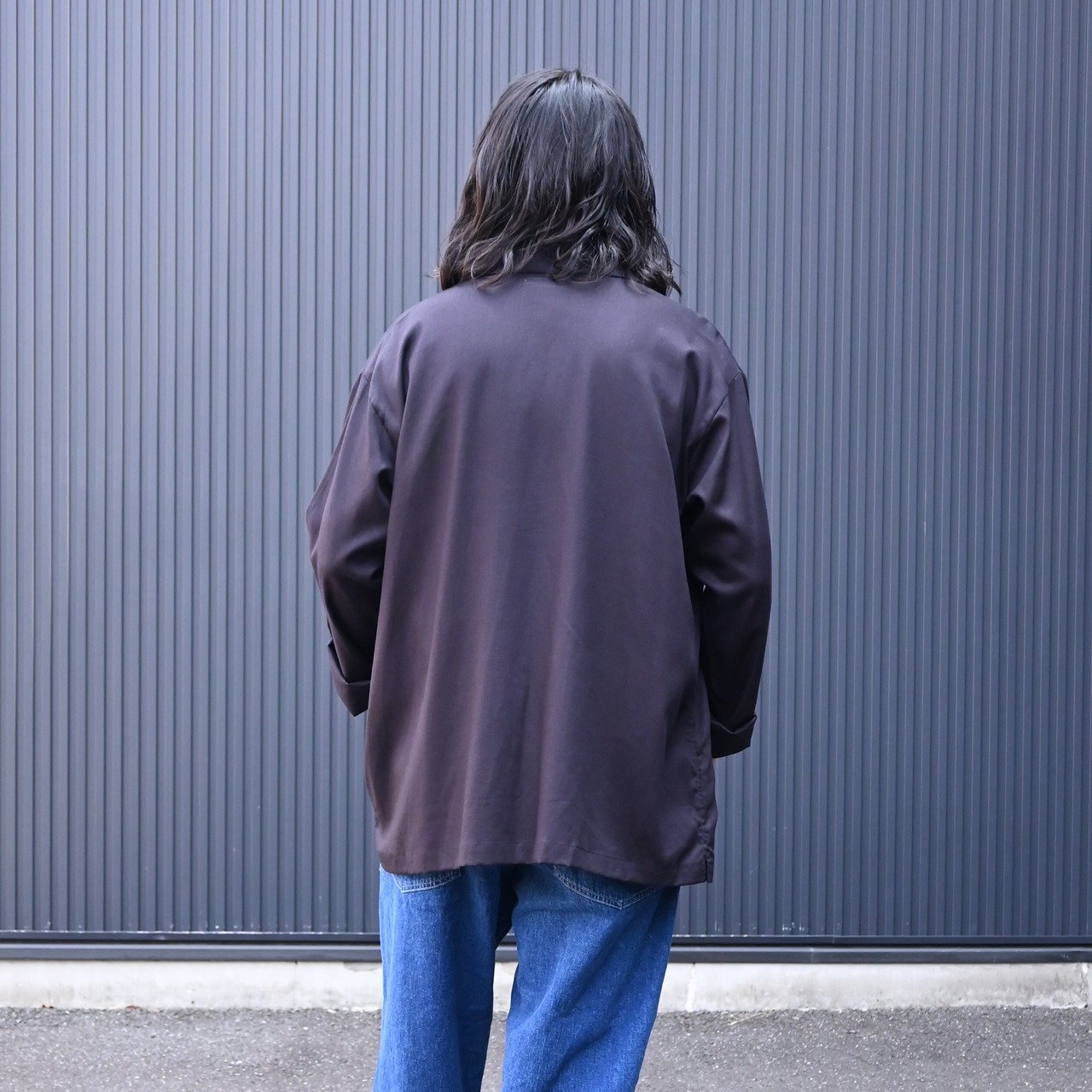 INTÉRIM / HYPER BIG RAYON LINEN SHIRTS JACKET style