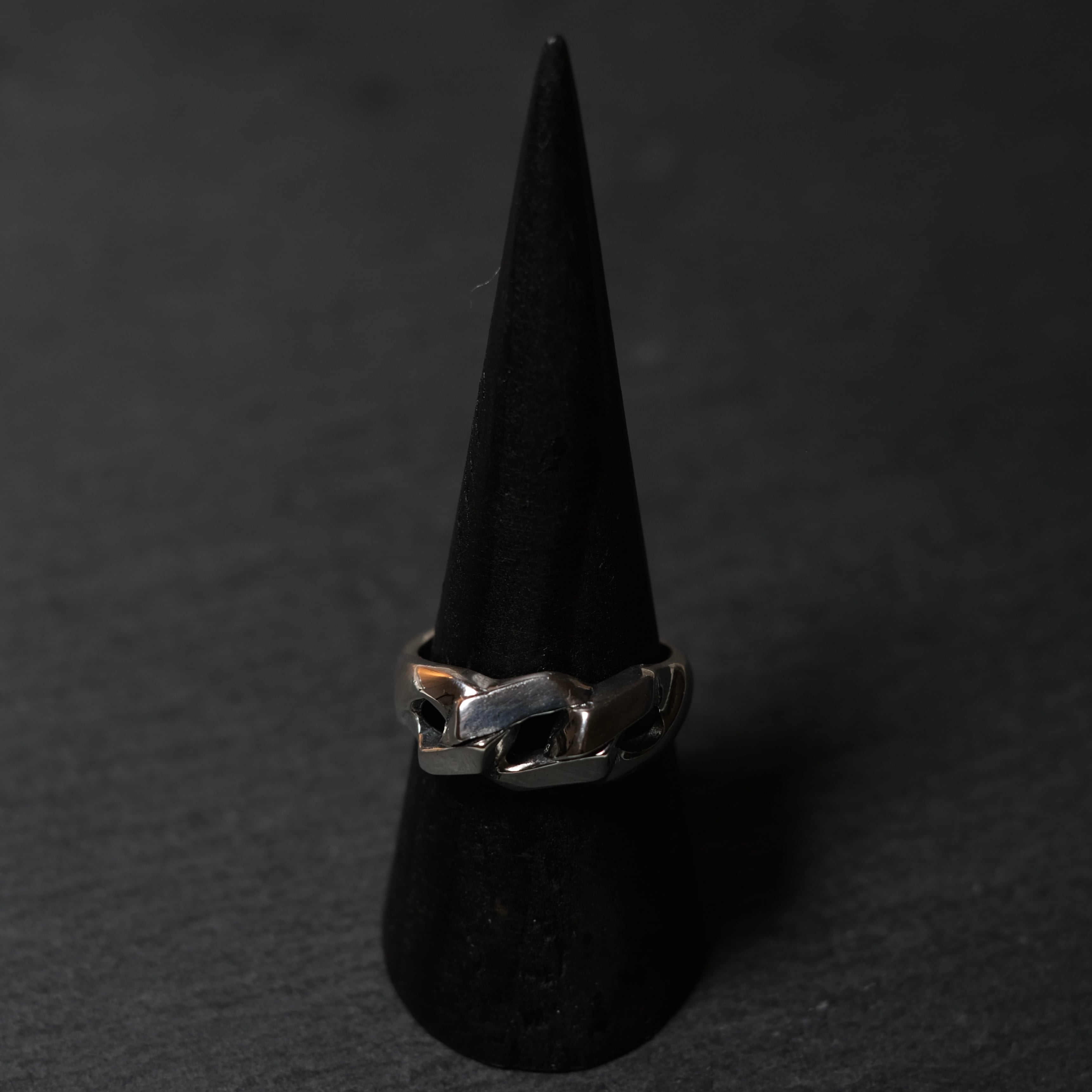 シルバー925 silver チェーンデザインリング/軽研磨仕上げ/16号