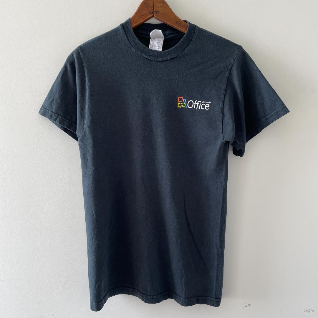 GF525 00s マイクロソフト オフィス Tシャツ IT系 企業T 黒
