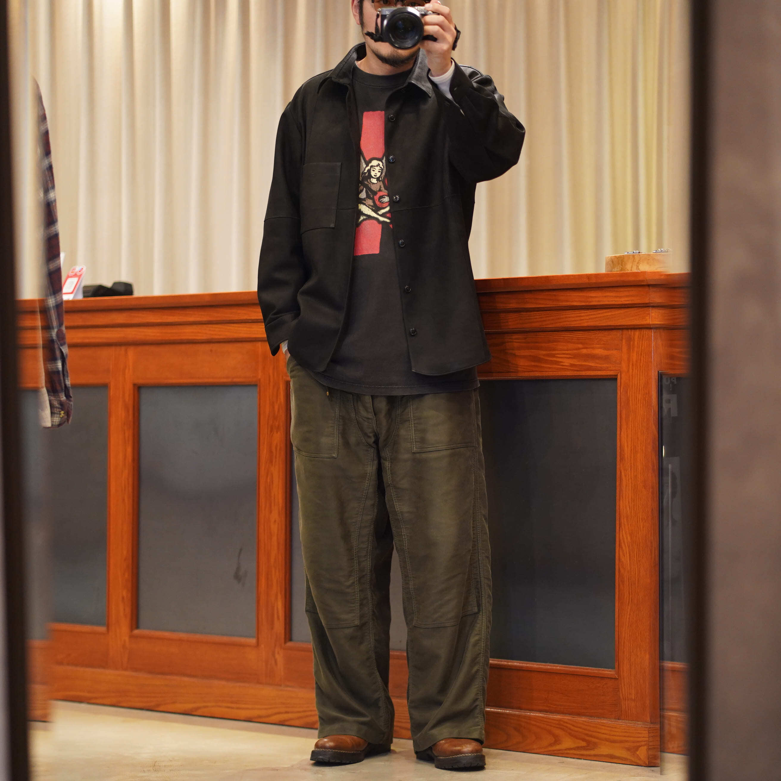 ゴーシュザメリーコーチマン Lamb Leather shirt Jacket Gorsch the merry coachman(ゴーシュザメリーコーチマン) 24AW 