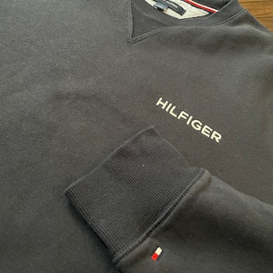 【TOMMY HILFIGER】刺繍 ワンポイントロゴ スウェット トレーナー L ネイビー トミーヒルフィガー US古着