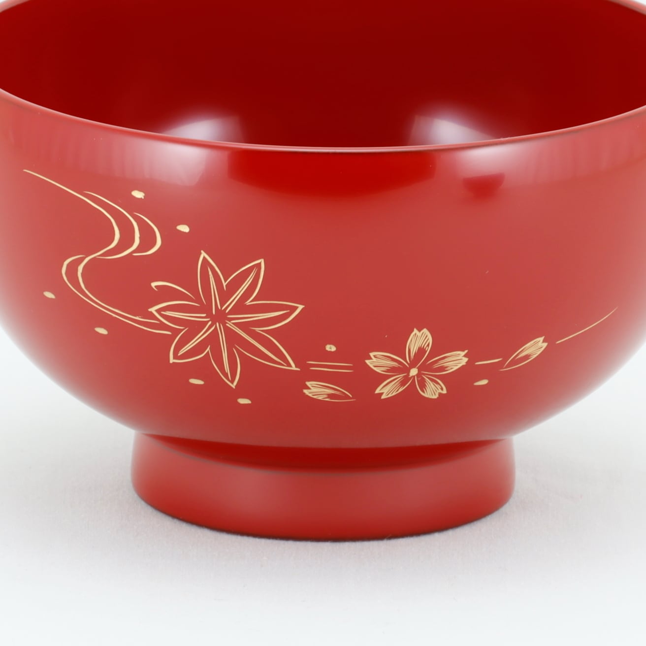 401-3 輪島塗 汁椀／丸形／総朱塗／春秋沈金 | 輪島塗 加藤漆器店 公式