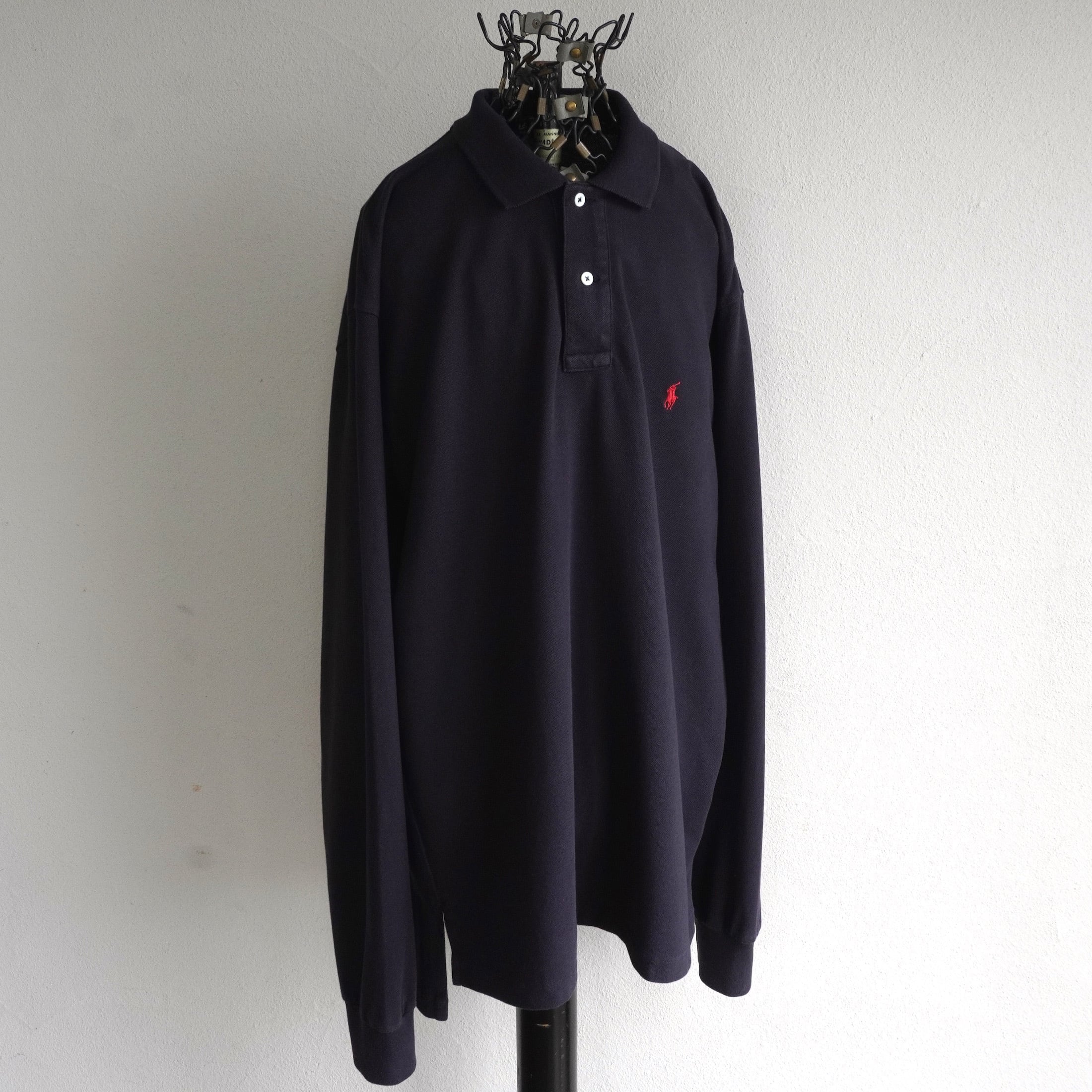 1990's〜2000's [Polo by Ralph Lauren] L/S ポロシャツ ブラック 表記
