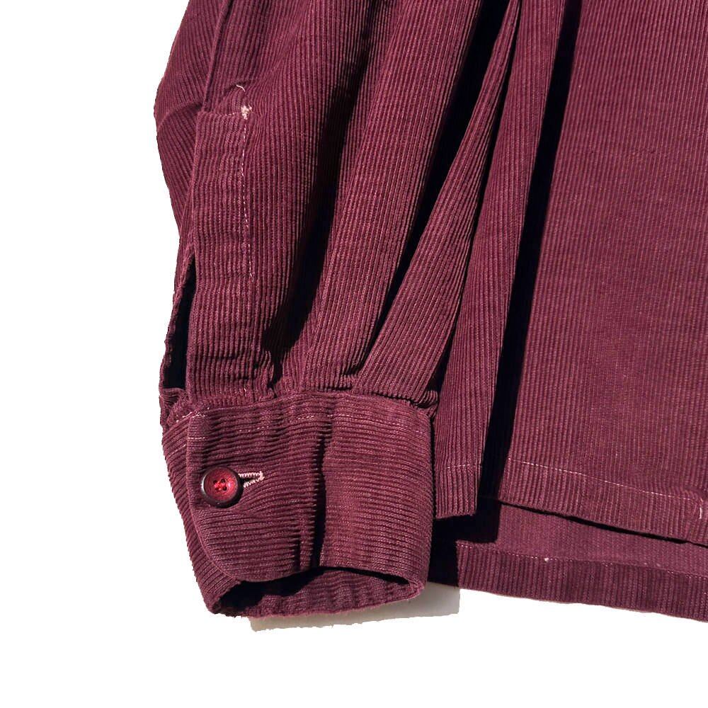 TOWNCRAFT] Vintage open collar corduroy shirt [1940s-] Vintage