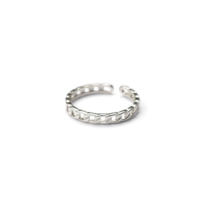 S925 CUBAN CHAIN RING SILVER