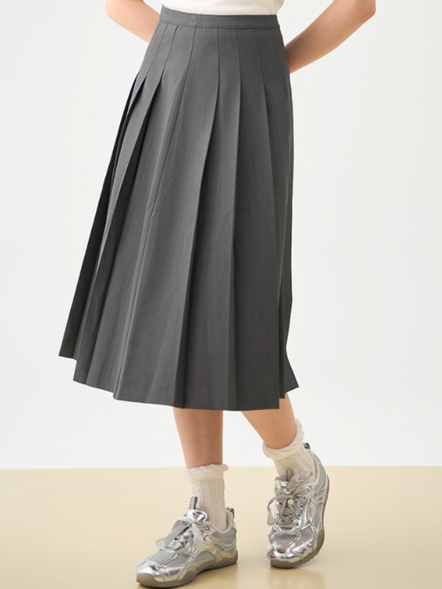 Pleated Midi Skirt
