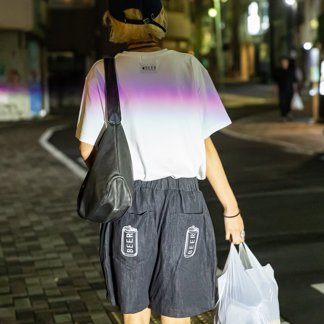 BEER ワンサイズ・サーカスショーツ ブラックデニム（男女兼用） | BEER