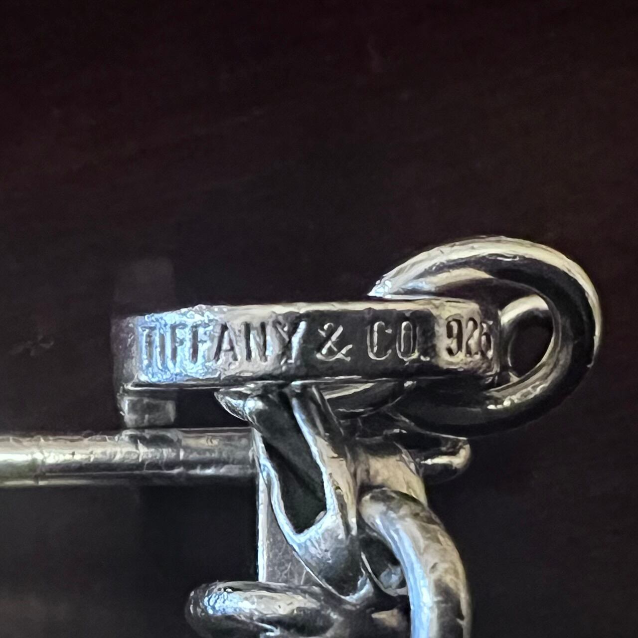 VINTAGE TIFFANY & CO. Double Shackle Key Chain Sterling Silver