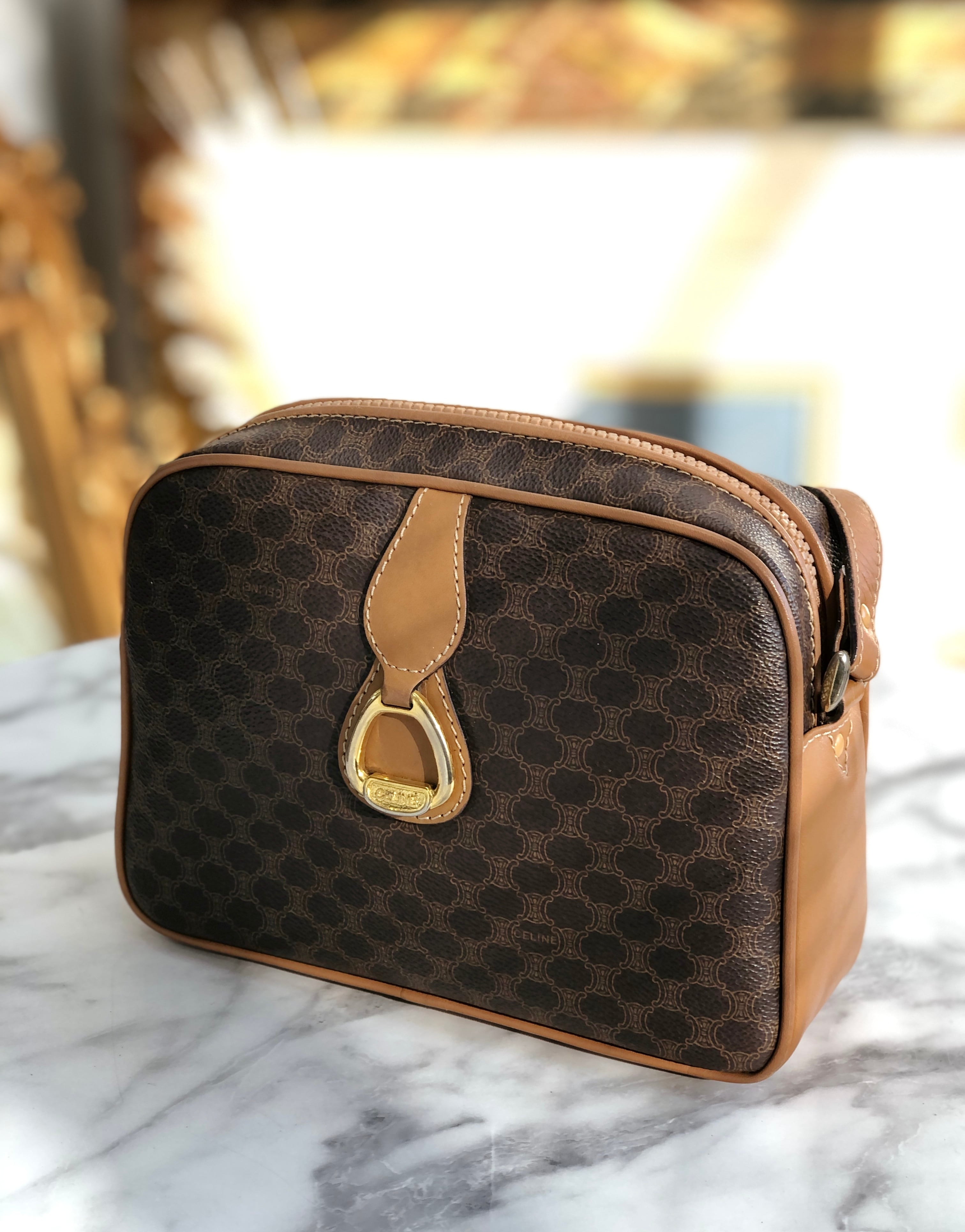 CELINE セリーヌ マカダム ホースビット ミニバッグ ポシェット CELINE セリーヌ マカダム ホースビット ミニバッグ ポシェット
