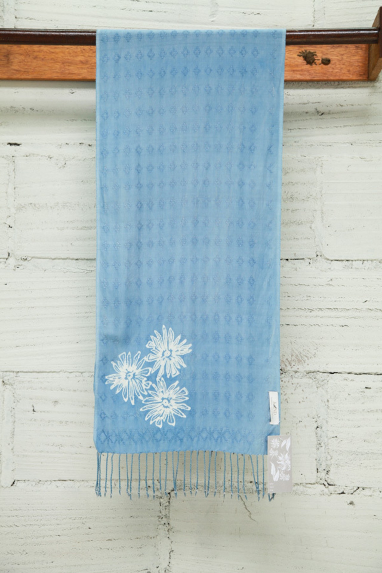 バティックスカーフ ライトブルー